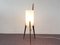 Lampada da terra tripode in quercia e vetro acrilico di Uno & Östen Kristiansson per Luxus, Svezia, anni '50, Immagine 2