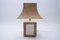 German Ceramic Table Lamp with Cork Shade from Leola, 1970s 1