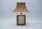 German Ceramic Table Lamp with Cork Shade from Leola, 1970s 2