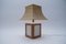 German Ceramic Table Lamp with Cork Shade from Leola, 1970s 3