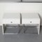 Cream and Chrome Tube Nightstands, 1950s, Set of 2, Image 4
