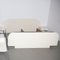 Marco de cama y base de cama de cromo en crema y cromo, años 50, Imagen 3