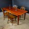 Antique Red-Brown Cherry Dining Table with Drawers 3