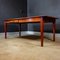 Antique Red-Brown Cherry Dining Table with Drawers 1