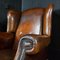 Vintage Brown Leather Wing Chair 3