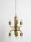Large Brass Anodized Metal Church Pendant Lamp, 1970s 1
