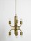 Large Brass Anodized Metal Church Pendant Lamp, 1970s, Image 1