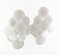 Wall Sconces with White Glass Discs from Vistosi, 1960s, Set of 2 2