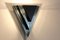 Apliques de pared triangulares holandeses modernos de vidrio y acero. Juego de 2, Imagen 6
