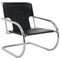 Italian Chrome and Leather Cantilever Chair from Arrben, 1960s 1