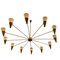 Vintage Brass and Ivory Color Ceiling Lamp by Diego Mardegan, Image 3