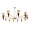 Vintage Brass and Ivory Color Ceiling Lamp by Diego Mardegan, Image 1