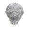 Large Pearl Grey Blown Murano Poliedri Glass Chandelier, 1980s, Image 3