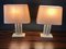 Lámparas de mesa de latón y travertino, años 70. Juego de 2, Imagen 3