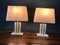 Brass and Travertine Table Lamps, 1970s, Set of 2 7