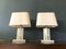 Brass and Travertine Table Lamps, 1970s, Set of 2 1