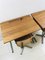 Vintage Dutch School Wooden Desks and Chairs Set, 1950s, Set of 4 16