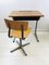 Vintage Dutch School Wooden Desks and Chairs Set, 1950s, Set of 4, Image 13