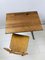 Vintage Dutch School Wooden Desks and Chairs Set, 1950s, Set of 4, Image 4