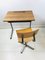 Vintage Dutch School Wooden Desks and Chairs Set, 1950s, Set of 4 14