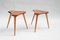 French Elm and Beech Stools, 1950s, Set of 2 5