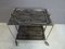 Mid-Century Black Gold Folding Trolley and Serving Tray Set from Textable 4