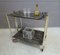 Mid-Century Black Gold Folding Trolley and Serving Tray Set from Textable 2