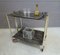 Mid-Century Black Gold Folding Trolley and Serving Tray Set from Textable, Image 2