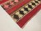 Vintage Turkish Red, Pink, Black, and Beige Wool Kilim Rug, 1950s 8