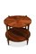 Regency 2-Tier Flame Walnut Gueridon Table with Reeded Legs & Brass Detailing, Image 3
