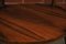 Tavolo Regency a due livelli in legno di noce, con gambe a lamelle e dettagli in ottone, Immagine 4