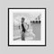 Pulitzer on the Beach Silver Fibre Gelatin Print Framed in Black by Slim Aarons 1