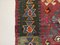 Kleiner türkischer Vintage Kelim Teppich aus Wolle in Schwarz, Rot & Blau aus Wolle, 1950er 5