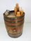 Antique Oak and Brass Barrel Wine or Liquor Cabinet 15