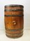 Antique Oak and Brass Barrel Wine or Liquor Cabinet, Image 1