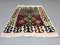 Petit Tapis Kilim Vintage en Laine Rouge, Verte, Beige et Noire, Turquie, 1950s 3