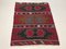 Petit Tapis Kilim Vintage en Laine Noire, Rouge et Bleue, Turquie, 1950s 3