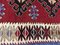 Kleiner türkischer Vintage Kelim-Teppich aus Wolle in Schwarz, Rot und Blau, 1950er 8