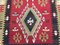 Vintage Turkish Black, Red, and Beige Wool Tribal Kilim Rug, 1950s 6