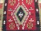 Vintage Turkish Black, Red, and Beige Wool Tribal Kilim Rug, 1950s, Image 6