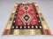 Vintage Turkish Black, Red, and Beige Wool Tribal Kilim Rug, 1950s, Image 4