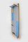 Vintage Blue and Grey Geometric Coat Rack from Drevokov Blatna, 1960s 2