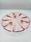 Vintage Pink Glass Platter from Ząbkowice Steelworks, 1970s 1