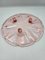 Vintage Pink Glass Platter from Ząbkowice Steelworks, 1970s 4