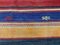 Tappeto Kilim vintage piccolo in lana color indaco, rosso, oro, blu e nero, Turchia, anni '50, Immagine 4