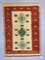 Small Vintage Turkish Red, Green, Beige, and Yellow Wool Kilim Rug, 1950s 1