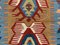 Small Vintage Turkish Red, Blue, and Brown Wool Kilim Rug, 1950s, Image 4