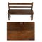 Patinated Wooden Bench, 1940s 2