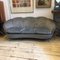 Mid-Century Modern Brass & Velvet Curved Sofa in the Style of Gio Ponti, 1950s, Image 3