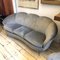 Geschwungenes Mid-Century Modern Sofa aus Messing & Samt im Stil von Gio Ponti, 1950er 2